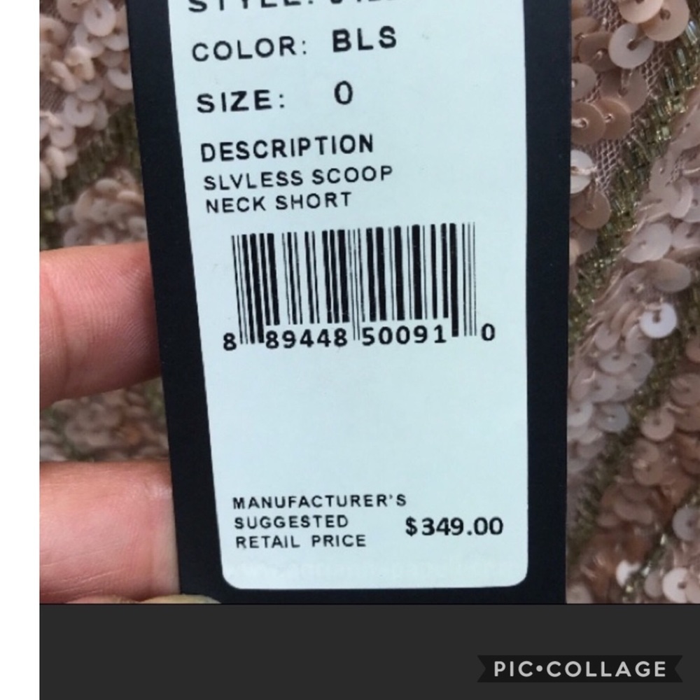 Adrianna Papell beaded sleeveless scoop neck cocktail dress - Picture 5 of 11